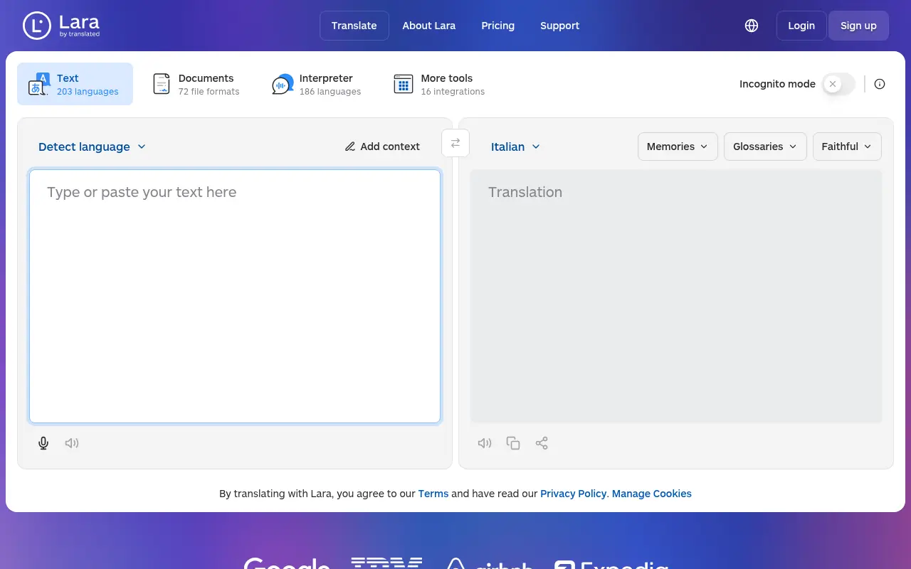 Lara Translate screenshot