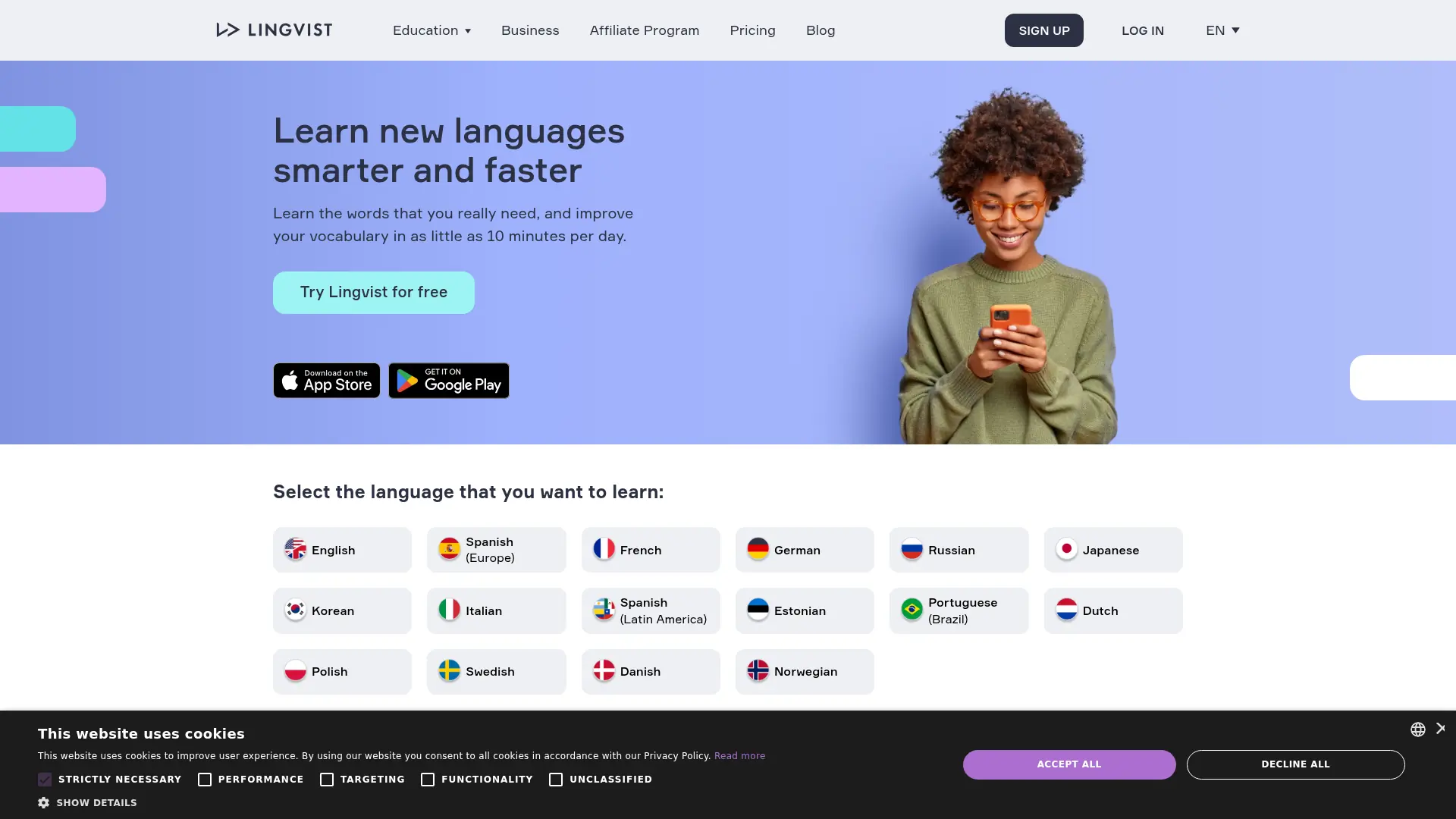 Lingvist screenshot