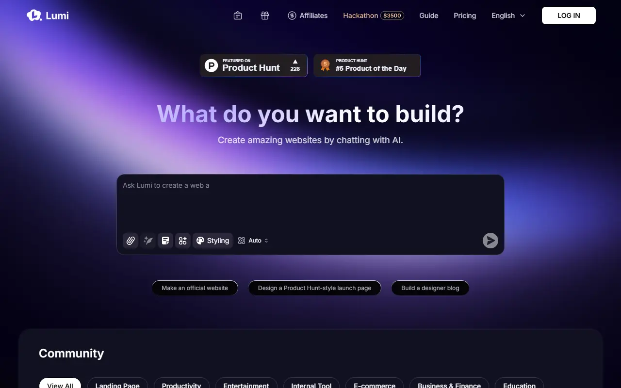 Lumi.new screenshot