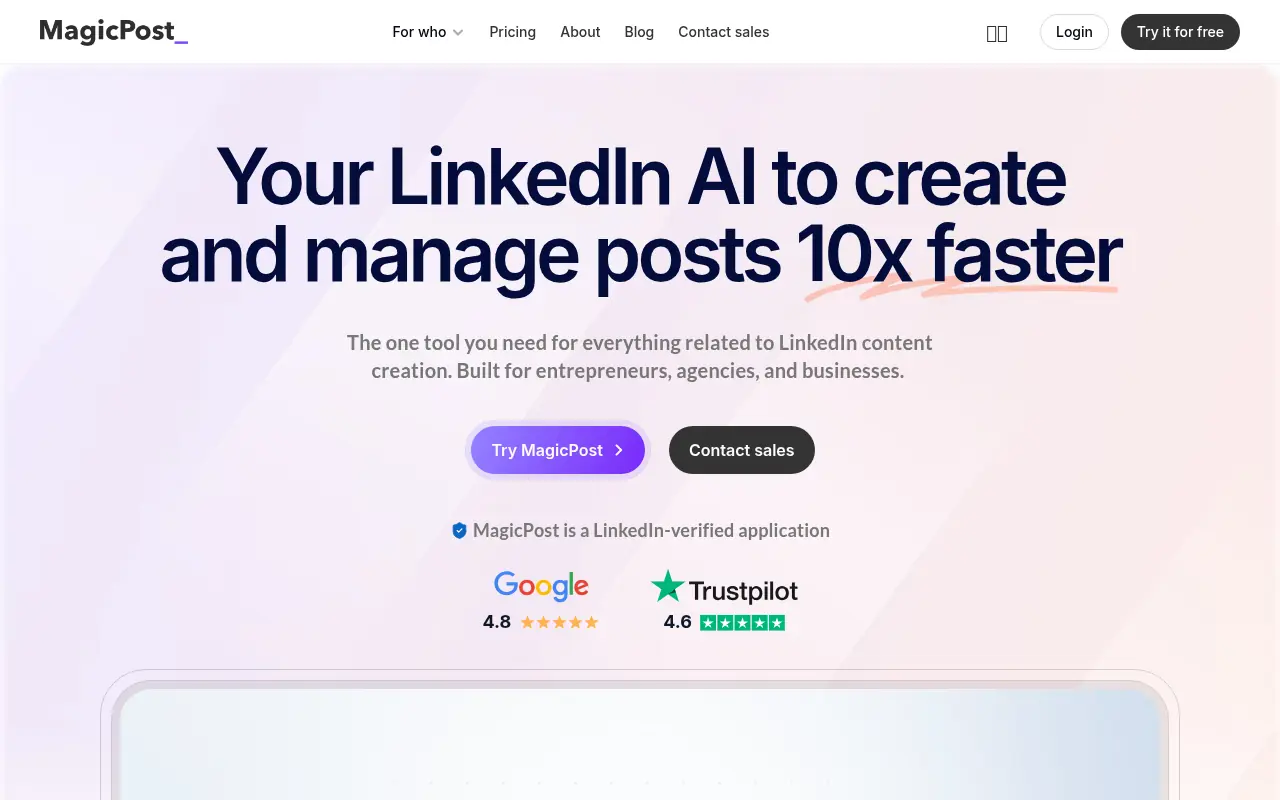 MagicPost screenshot