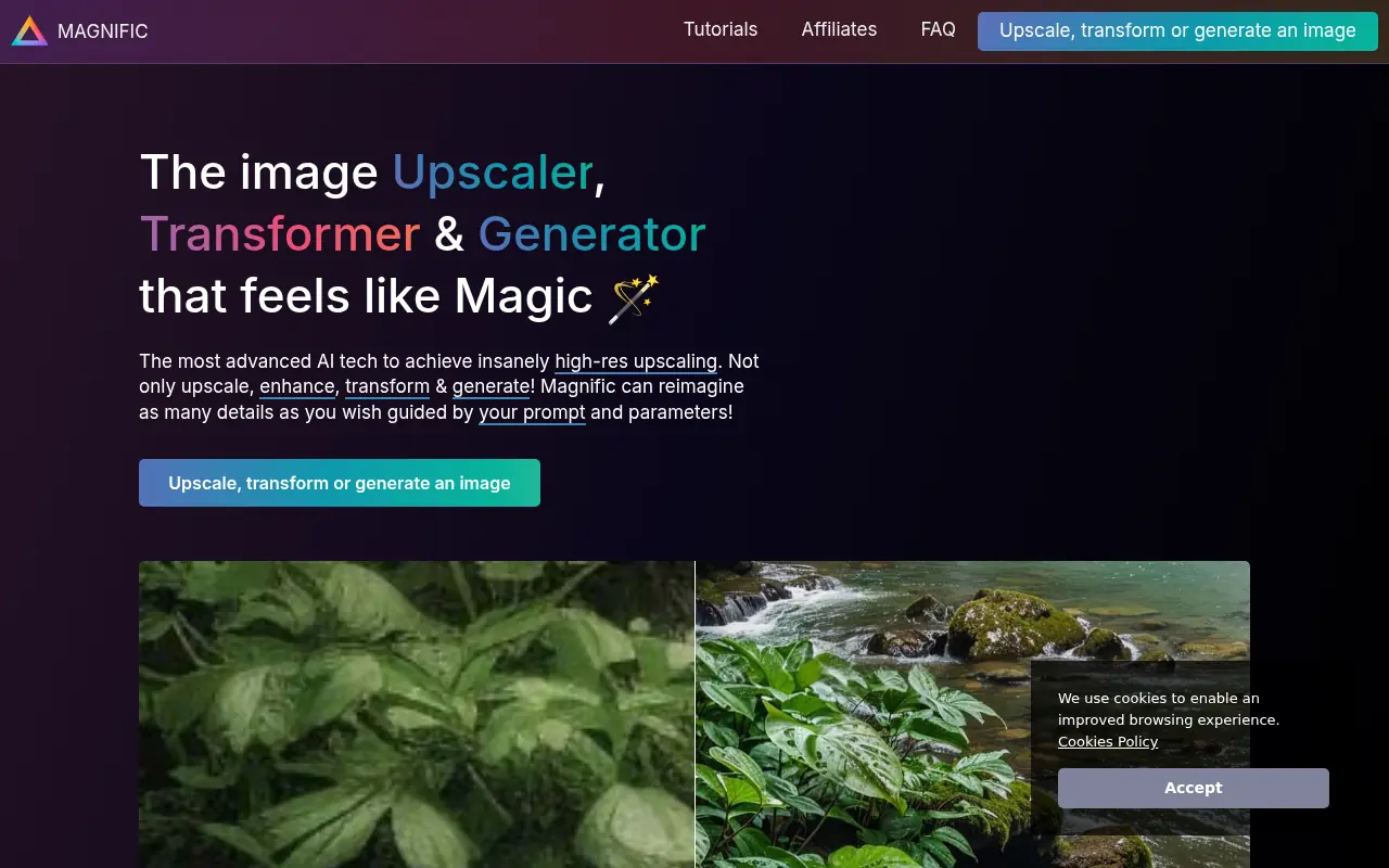 Magnific AI screenshot