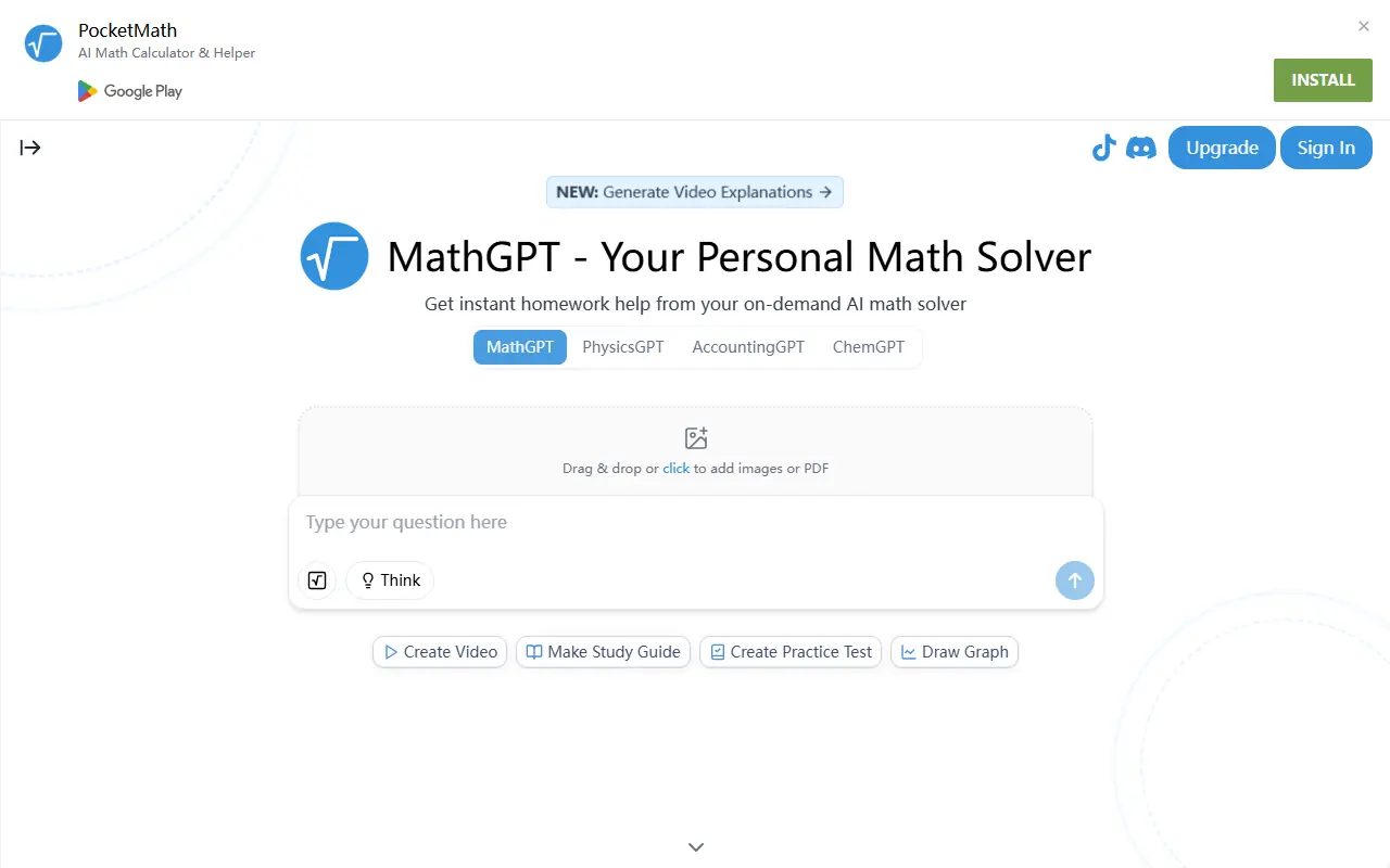 MathGPT screenshot