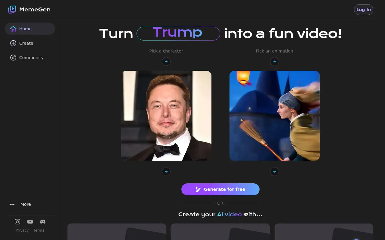 MemeGen AI screenshot
