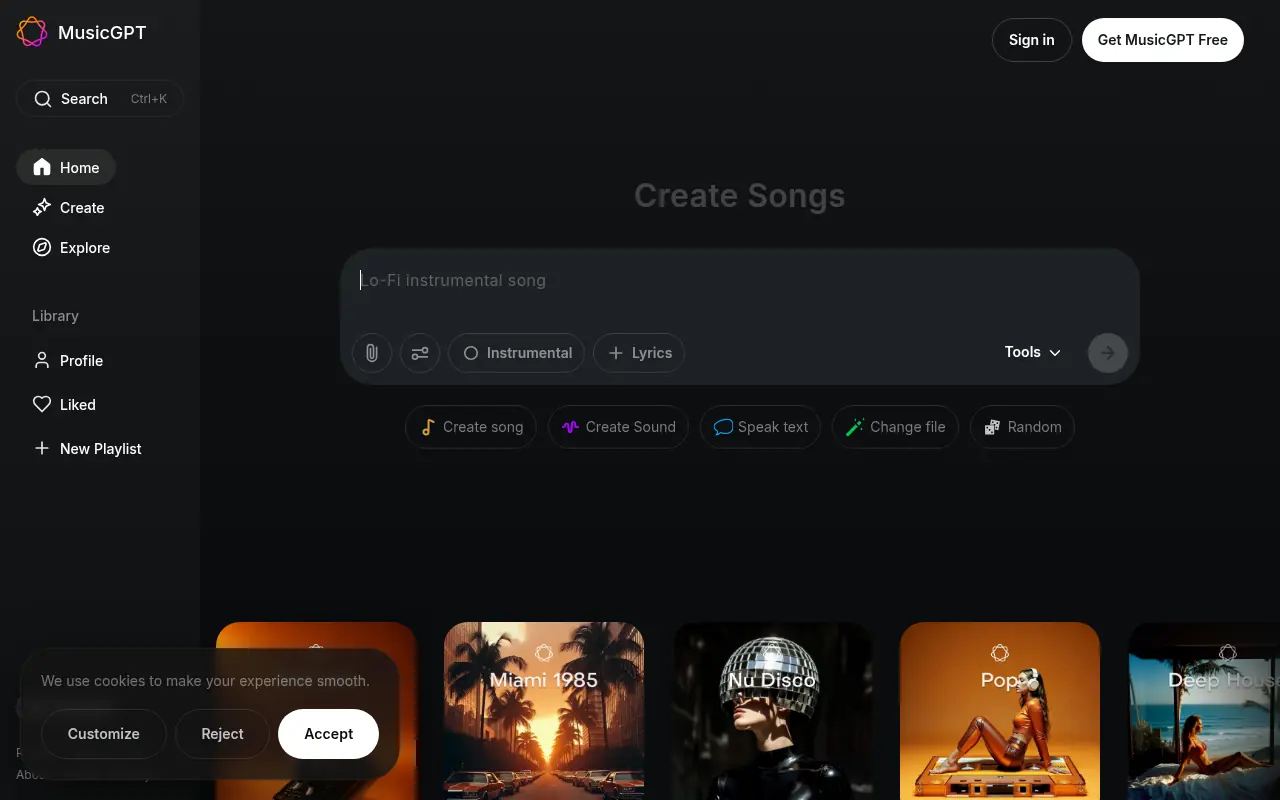 MusicGPT screenshot