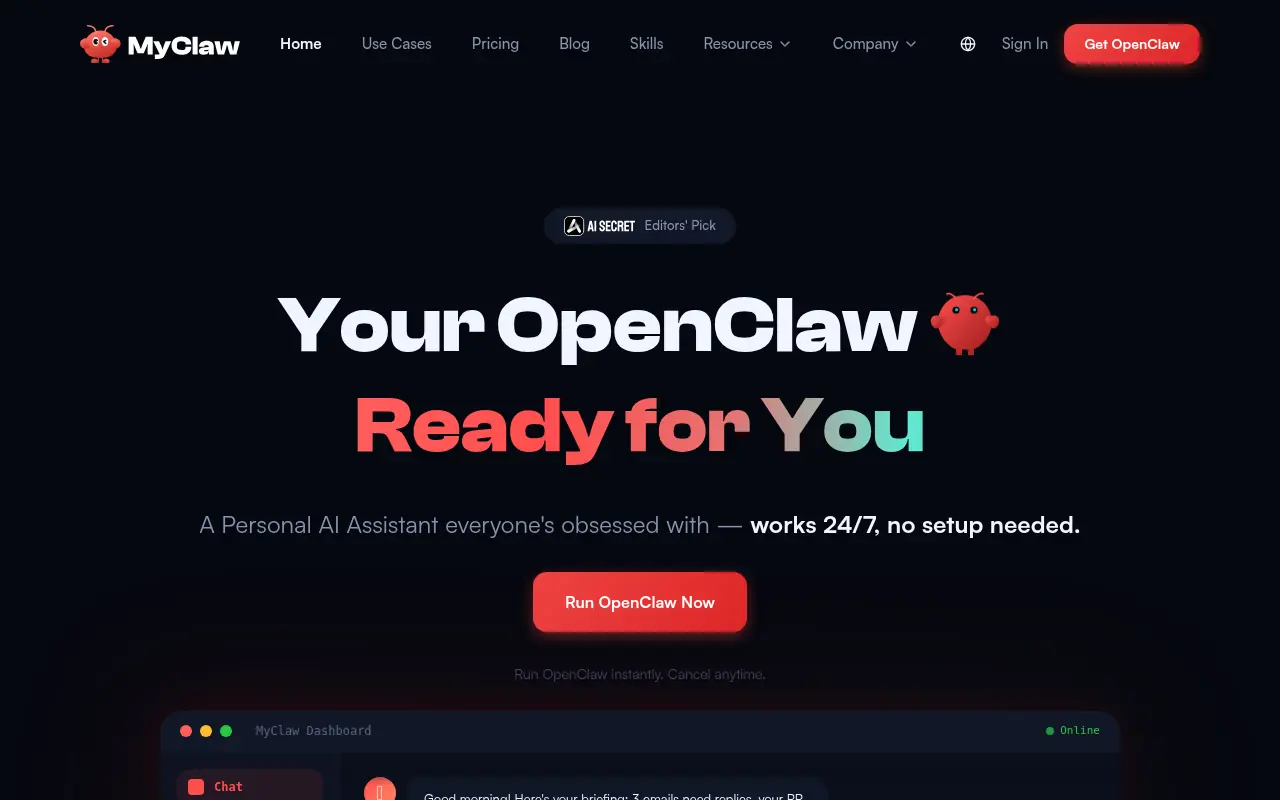 MyClaw.ai screenshot