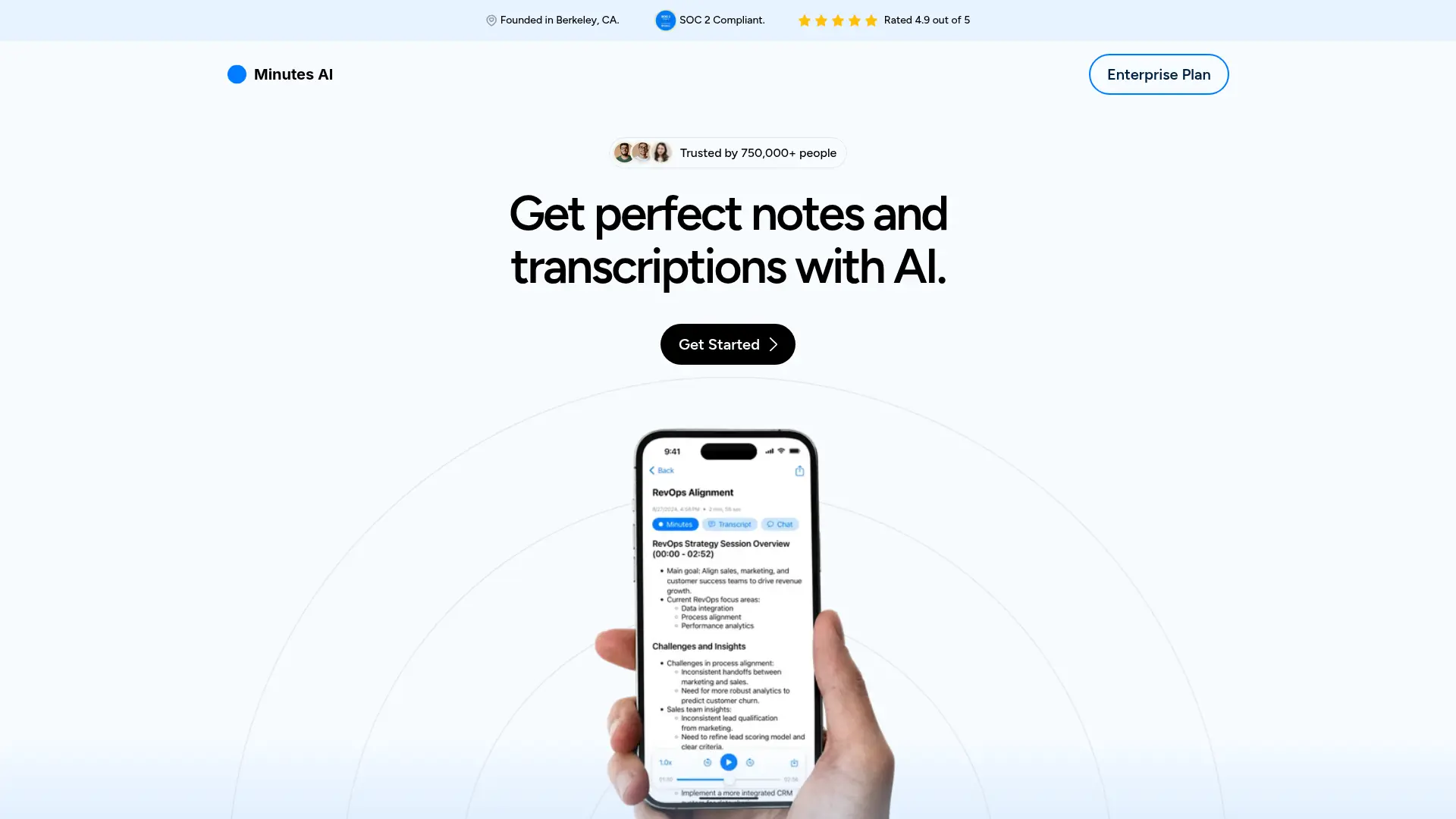 Minutes AI screenshot