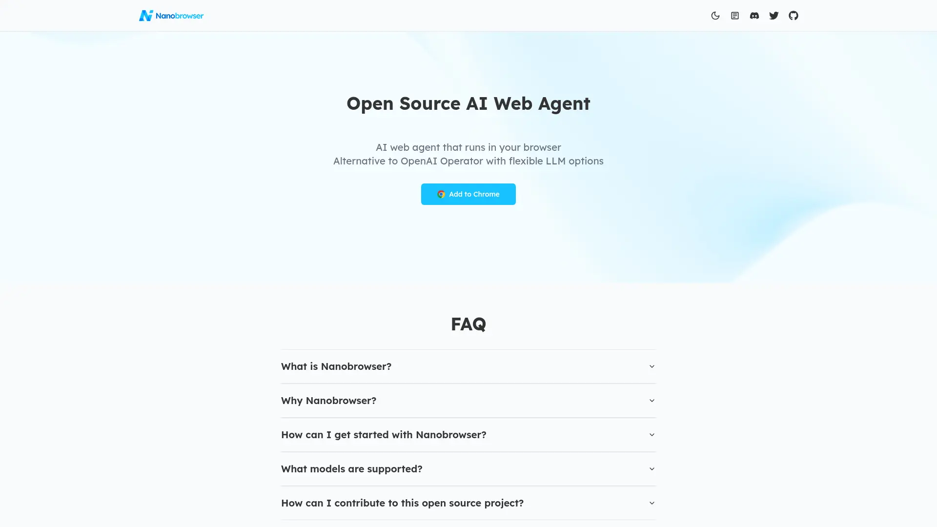 Nanobrowser screenshot
