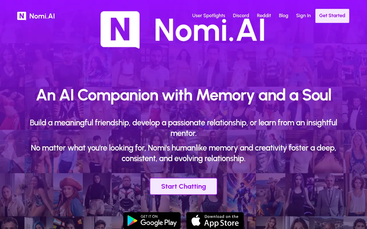 Nomi.ai screenshot