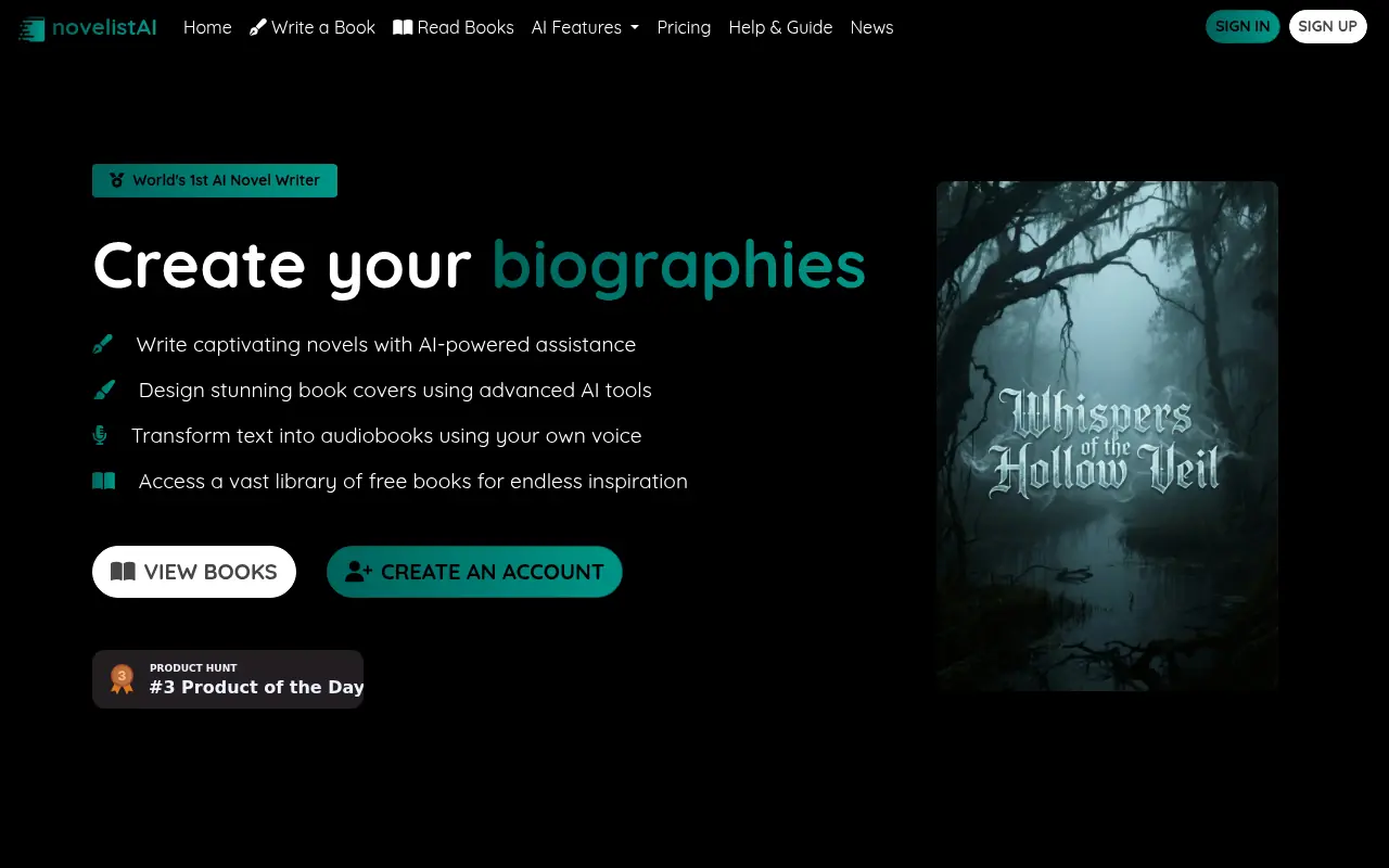 NovelistAI screenshot