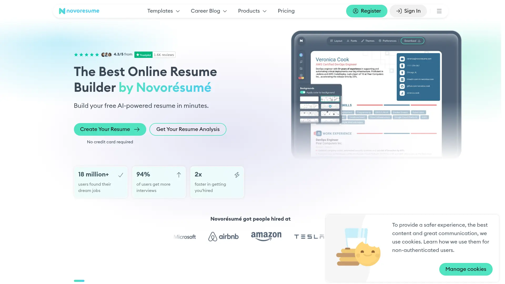 Novorésumé screenshot