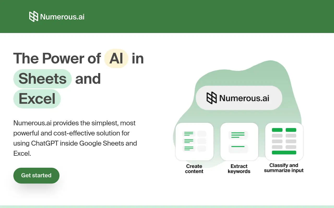 Numerous.ai screenshot