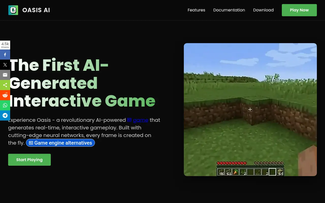 Oasis AI screenshot
