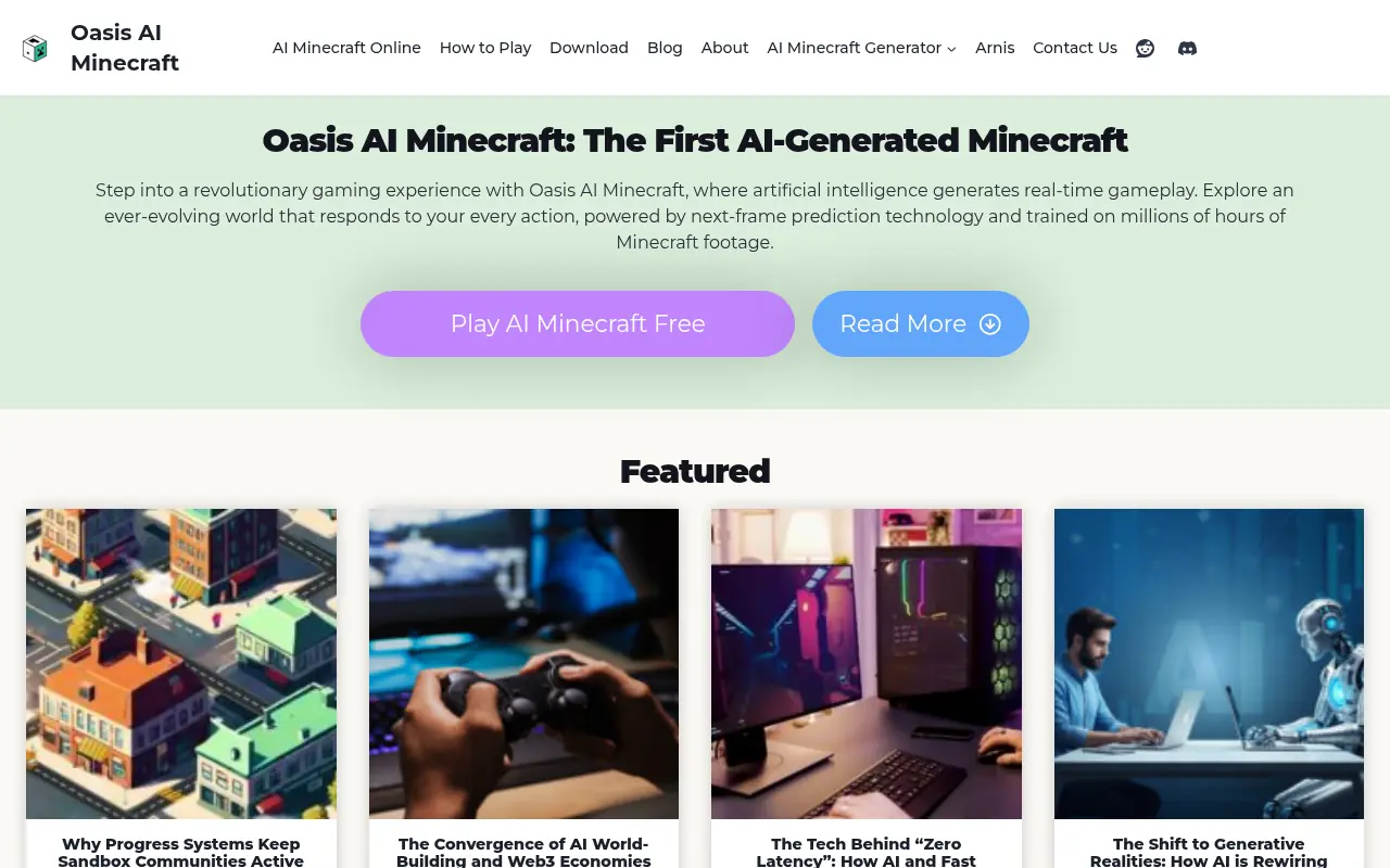 Oasis AI Minecraft screenshot