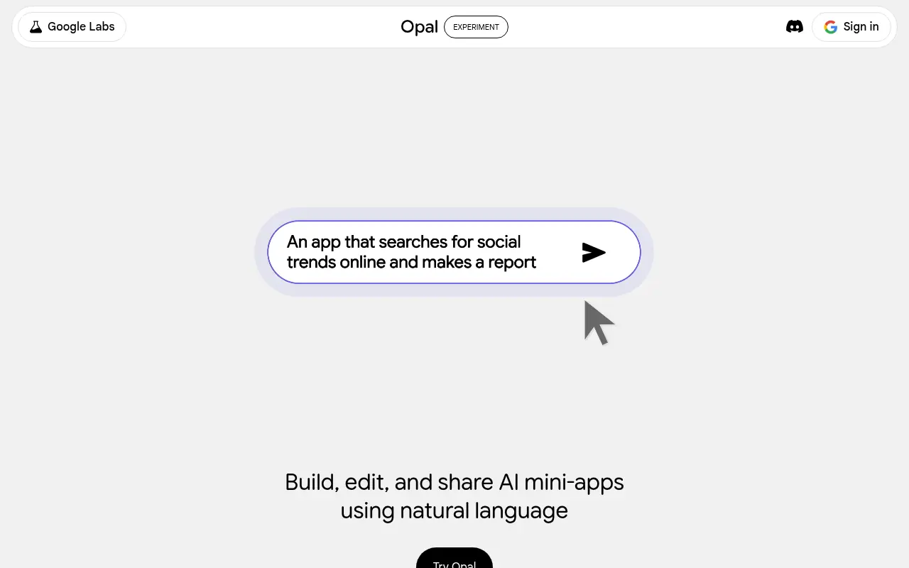 Google Opal screenshot