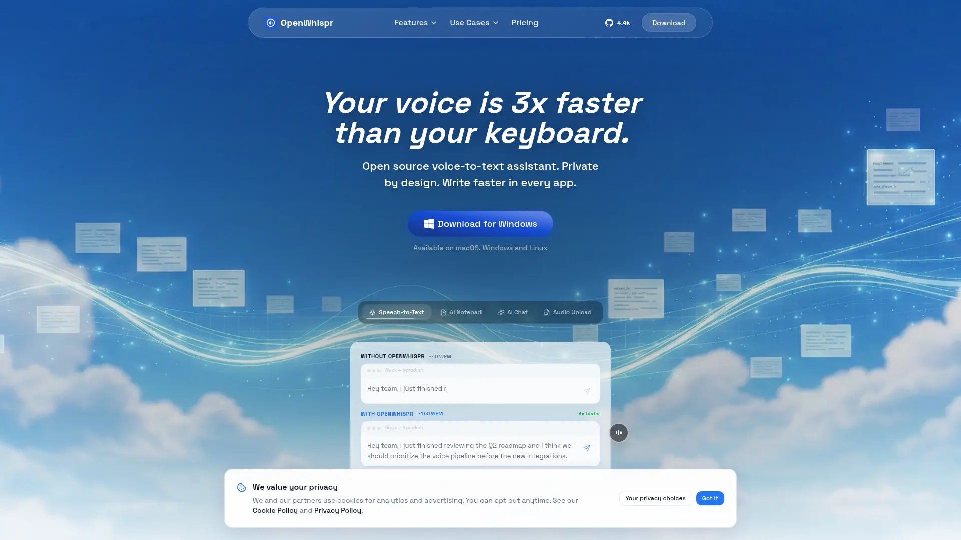 OpenWhispr screenshot