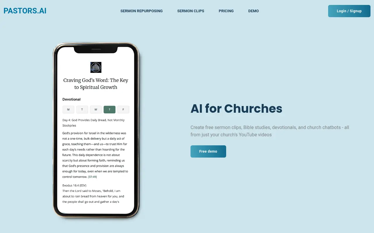 Pastors.ai screenshot