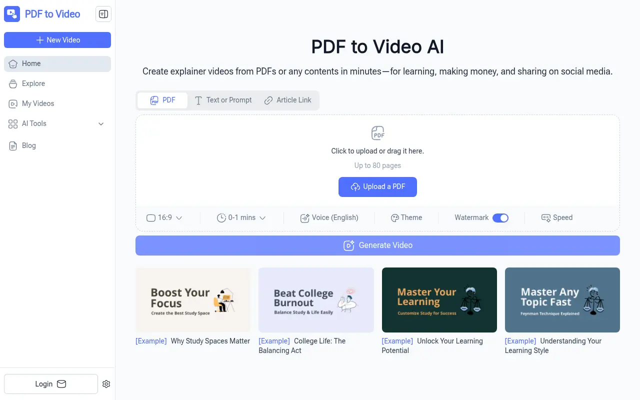 PDF to Video AI screenshot