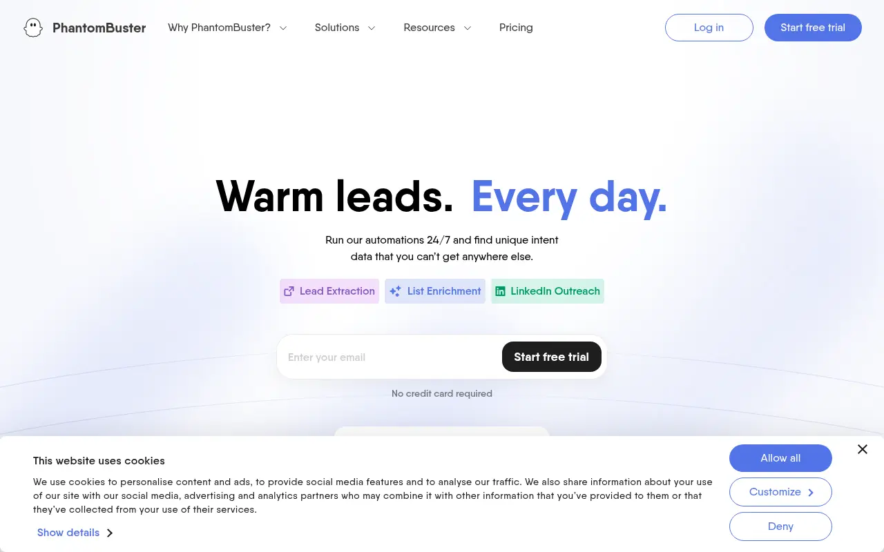 PhantomBuster screenshot