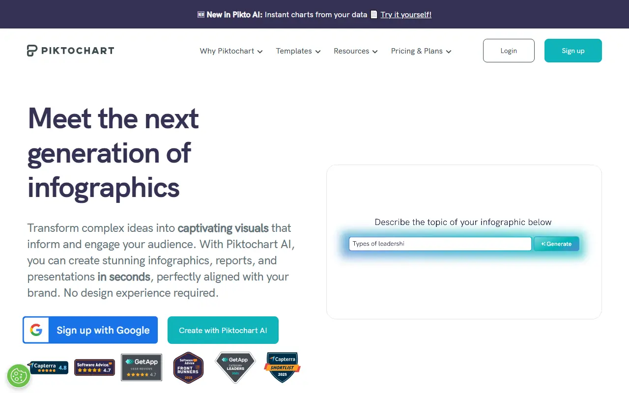 Piktochart screenshot