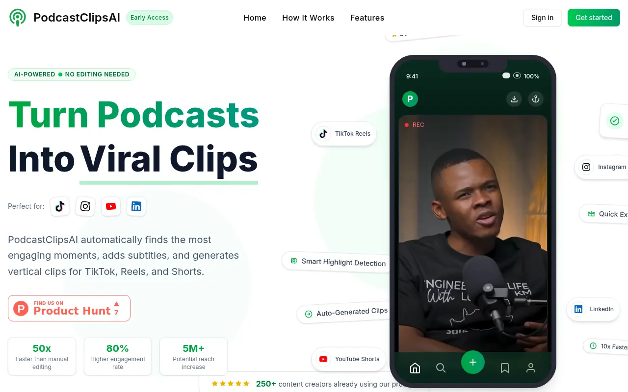 PodcastClipsAI screenshot