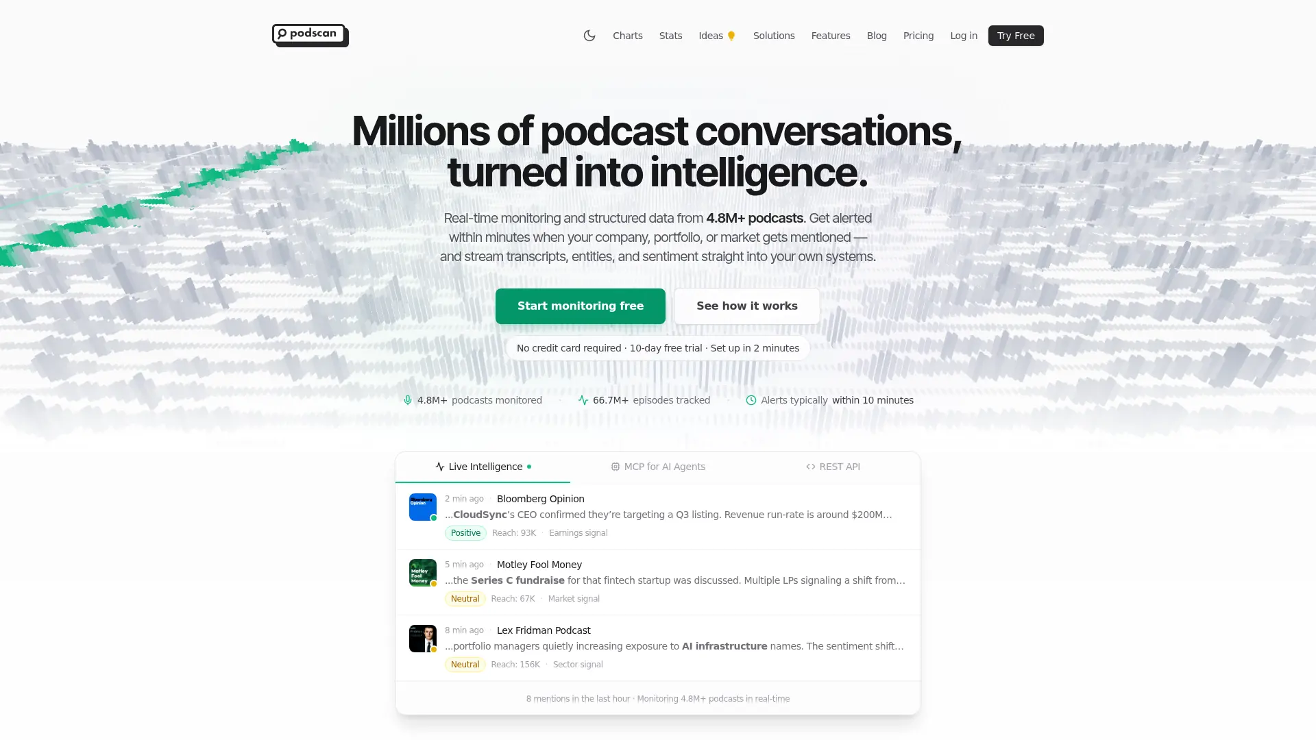 Podscan screenshot