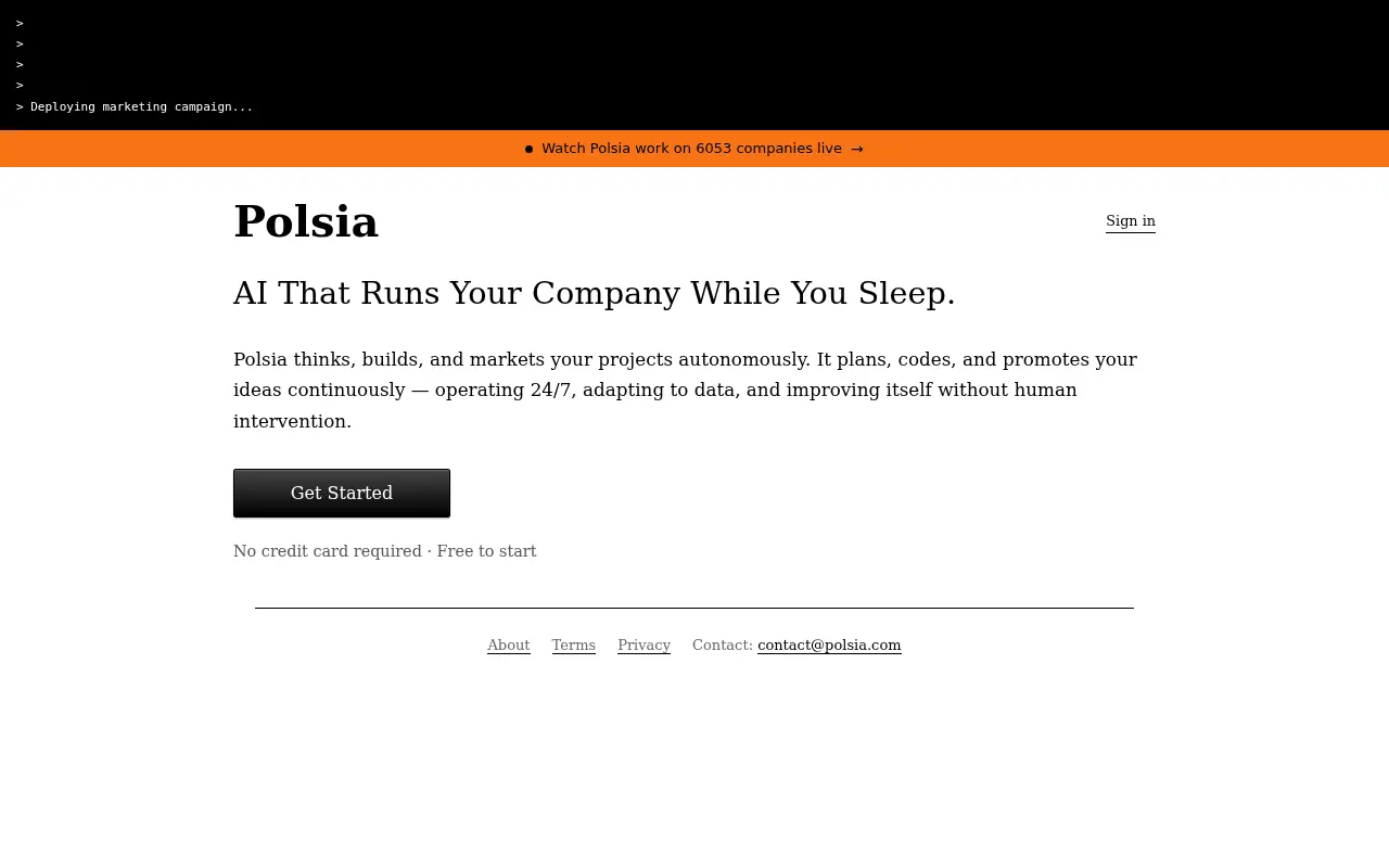 Polsia screenshot