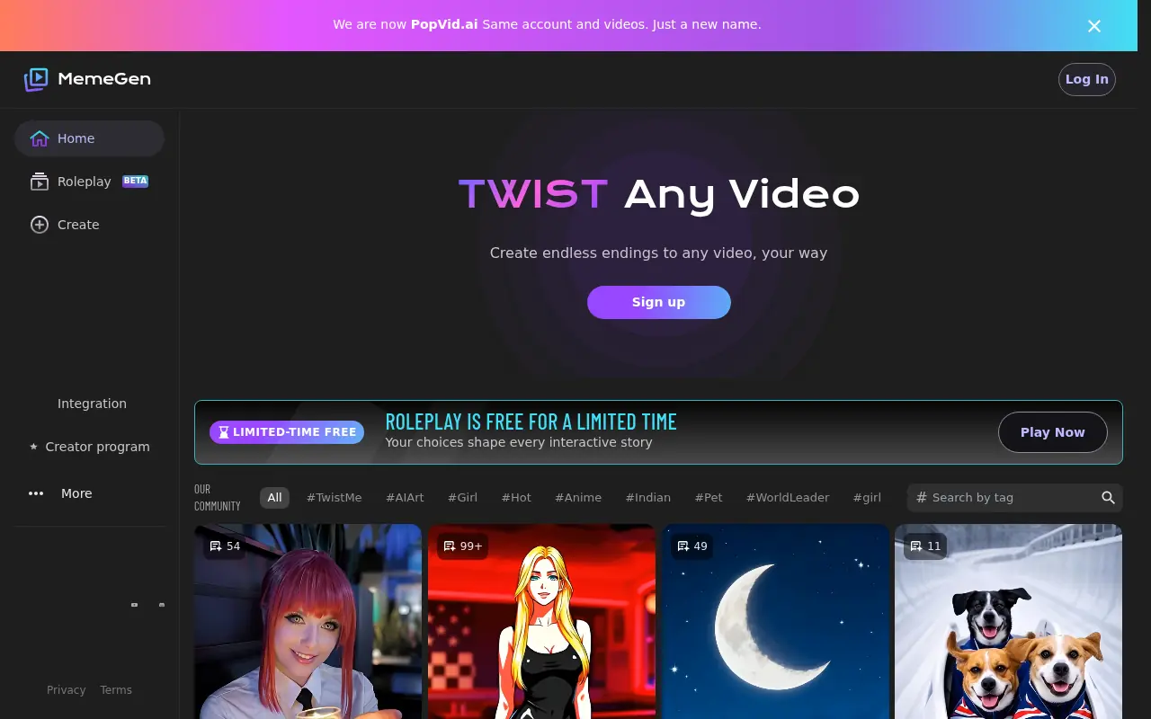 PopVid AI screenshot