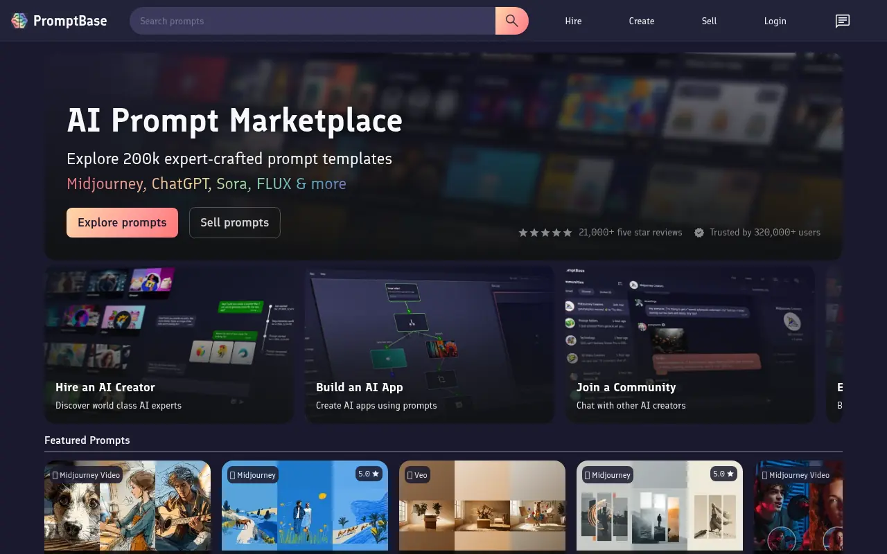 PromptBase screenshot