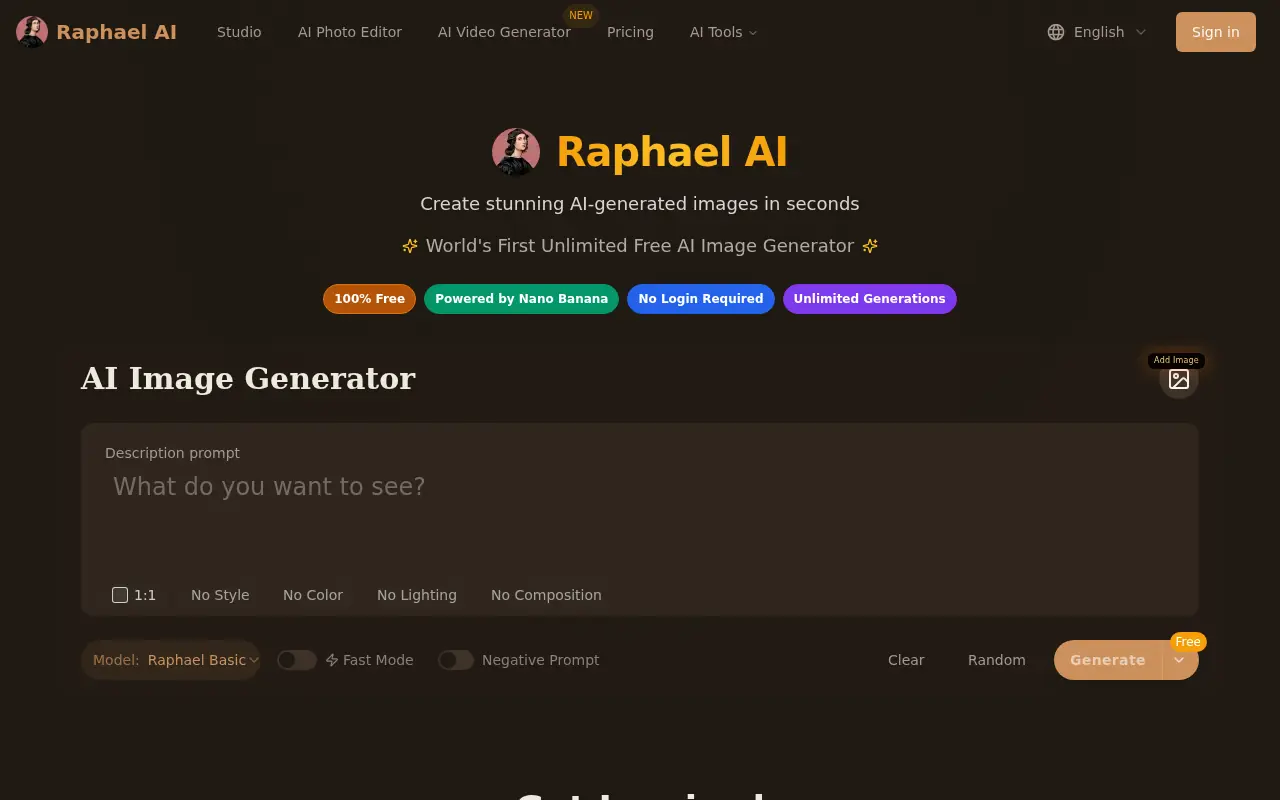 Raphael AI screenshot