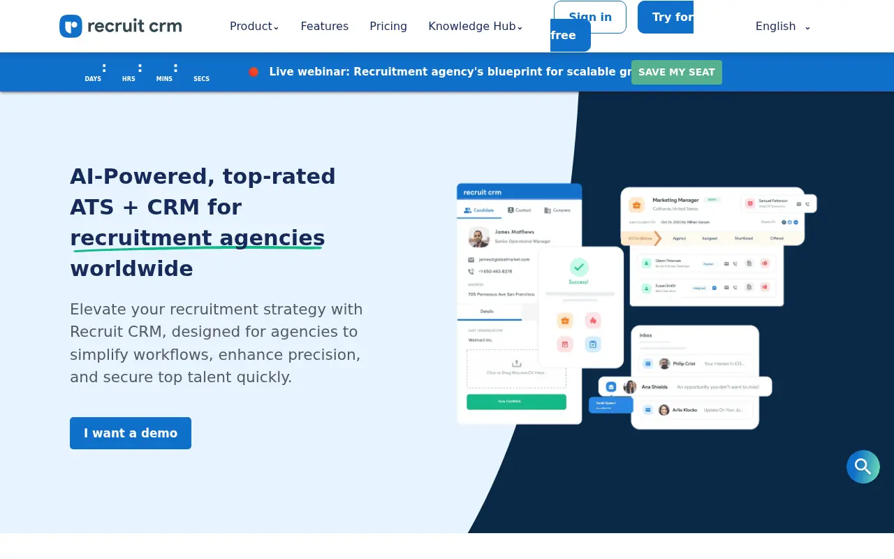 Recruit CRM screenshot