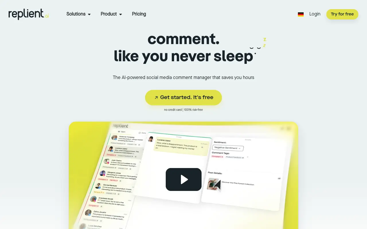 Replient AI screenshot