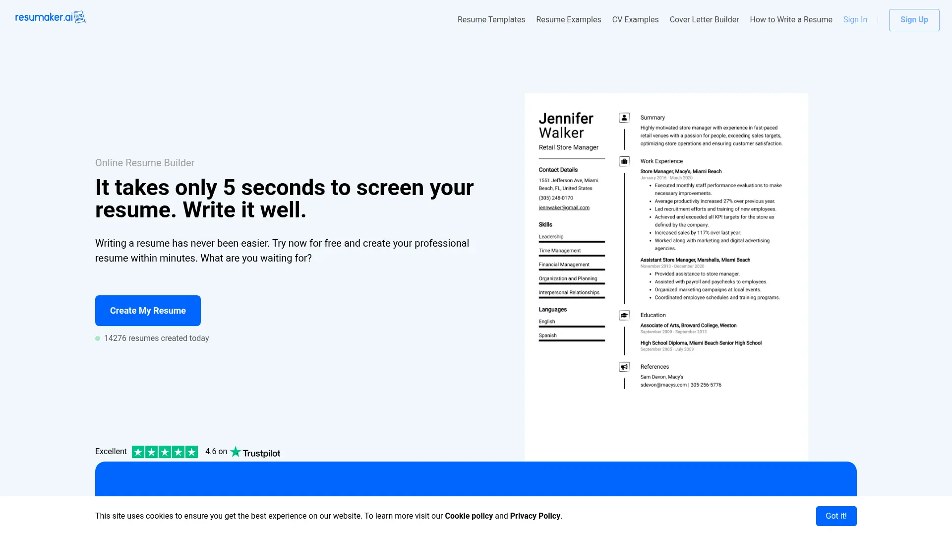 Resumaker.ai screenshot