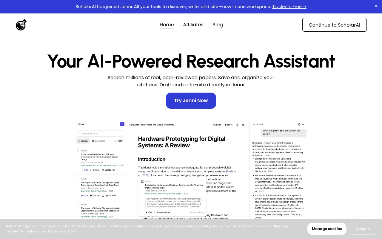 ScholarAI screenshot