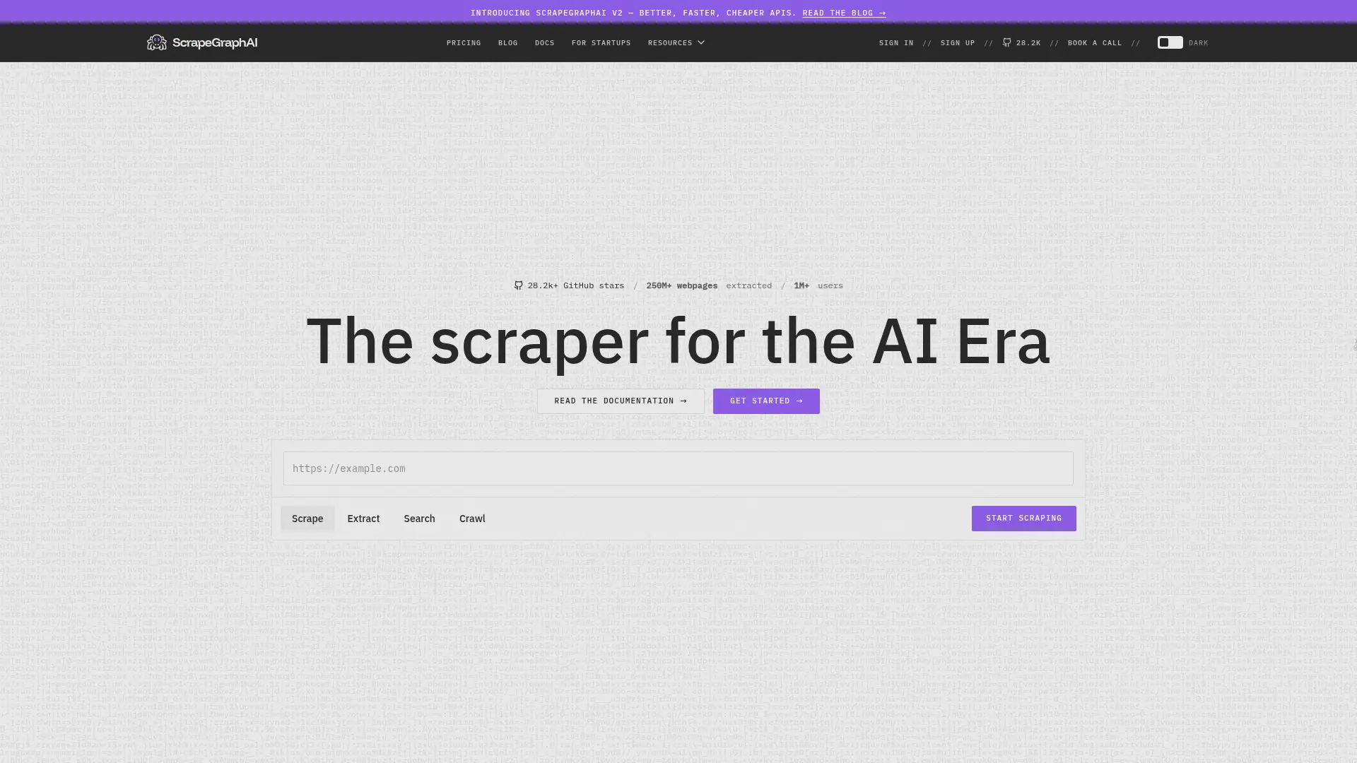 ScrapeGraphAI screenshot