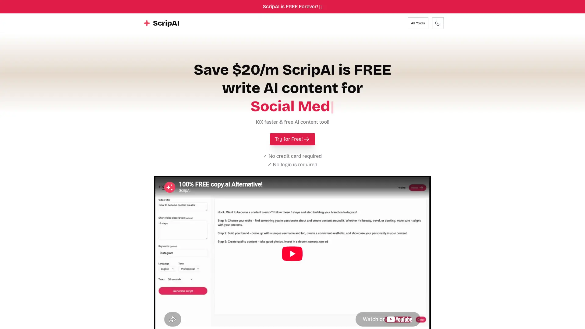 ScripAI screenshot