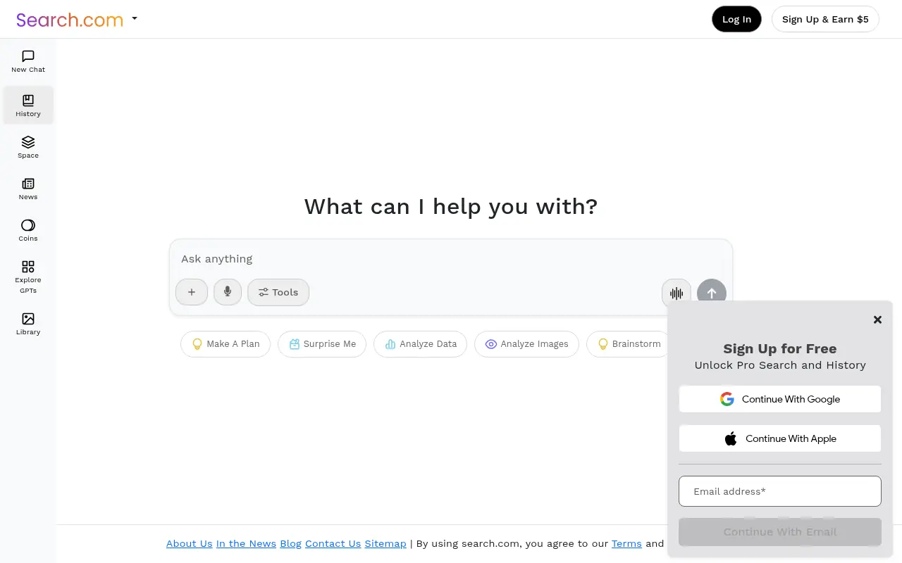 Search.com screenshot
