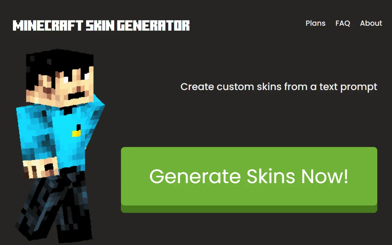 SkinGenerator.io screenshot