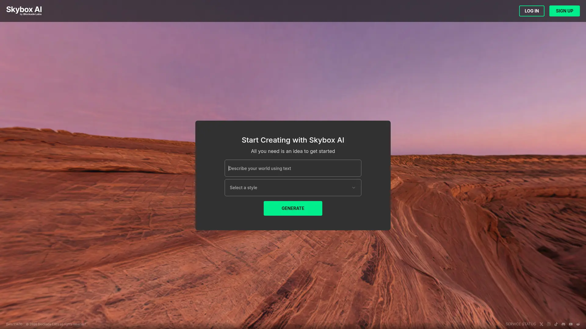 Skybox AI screenshot