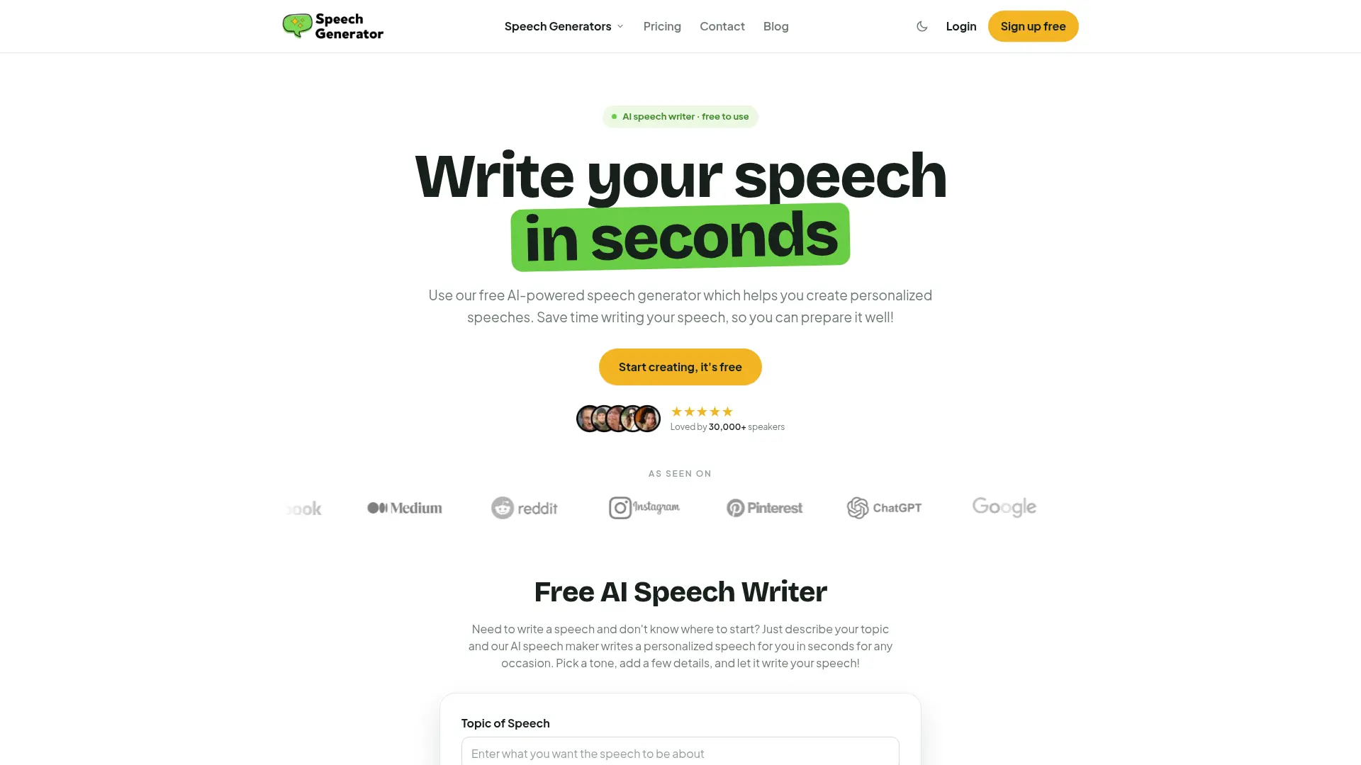 SpeechGeneratorAI screenshot