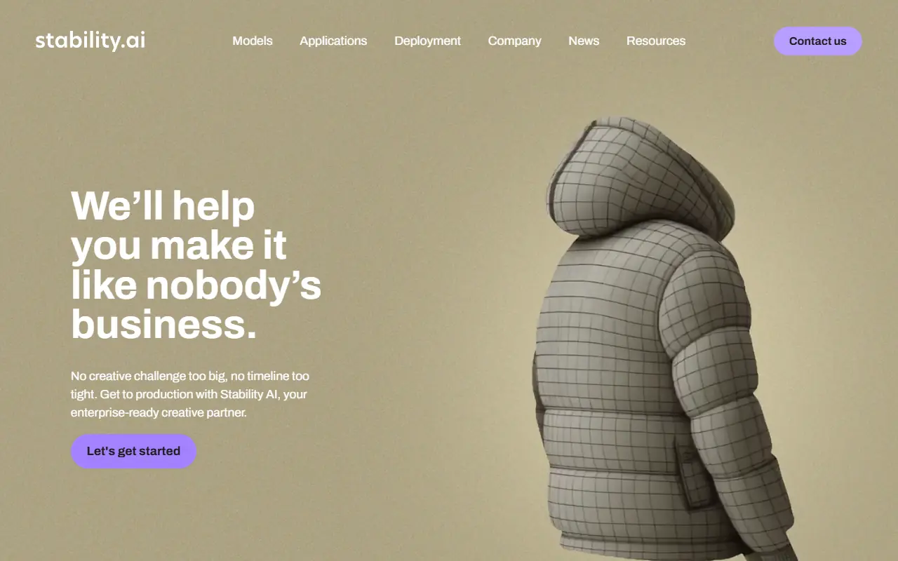 Stability AI screenshot