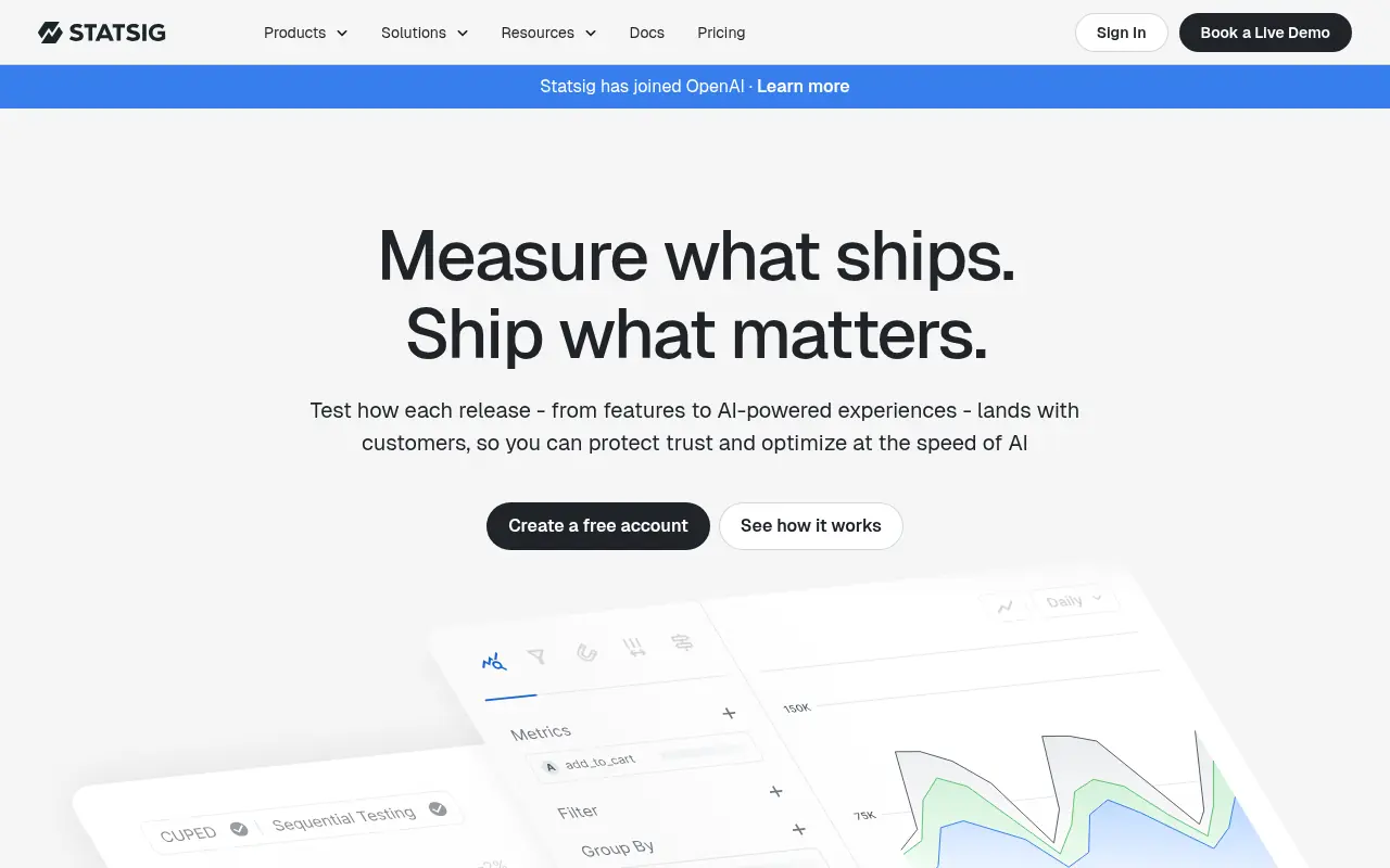 Statsig screenshot
