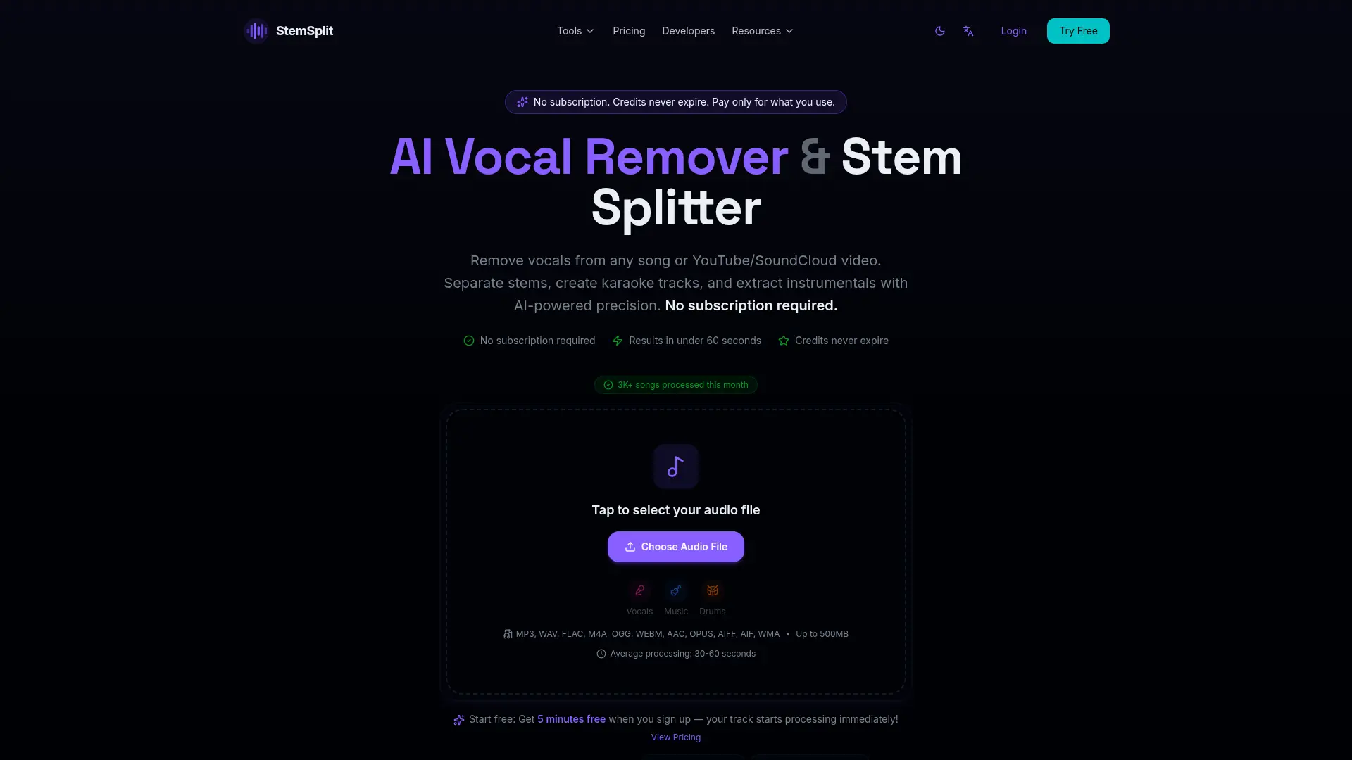 StemSplit screenshot