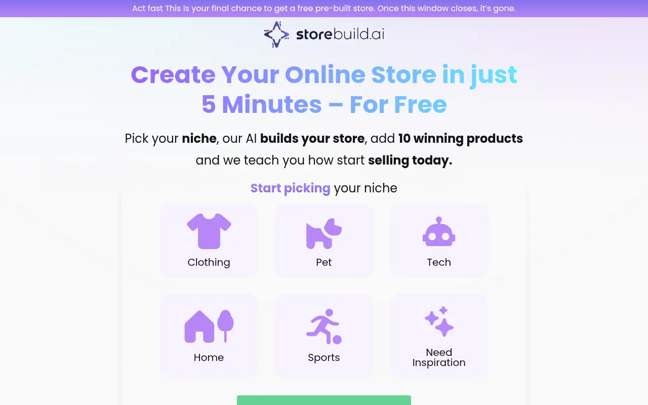 Storebuild.ai screenshot