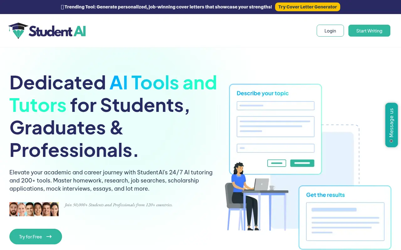 StudentAI screenshot