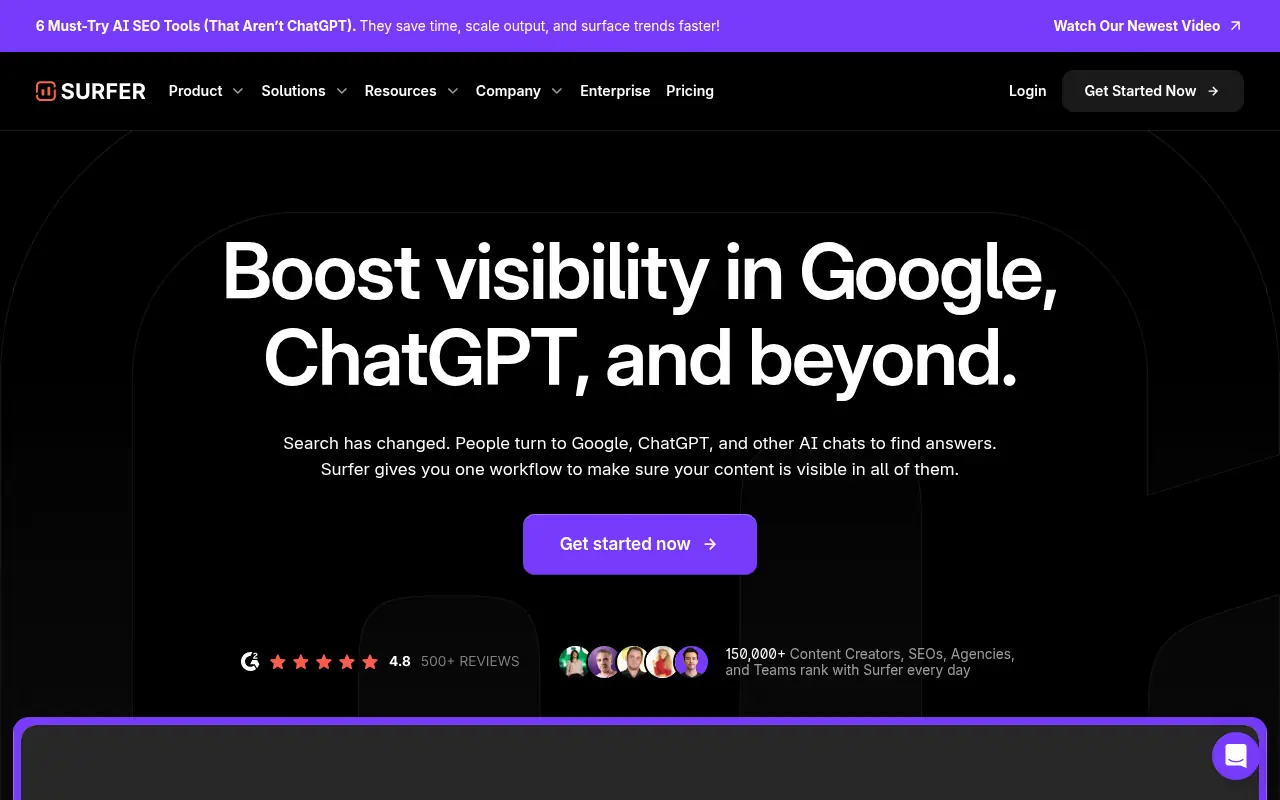 Surfer SEO screenshot