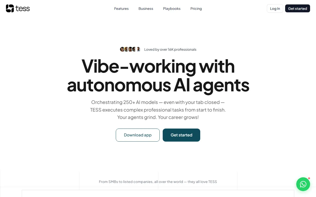 Tess AI screenshot