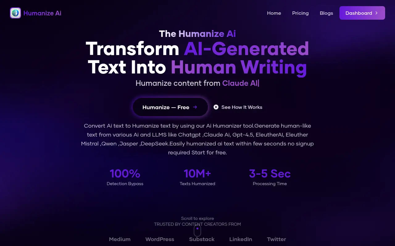 The Humanize AI screenshot
