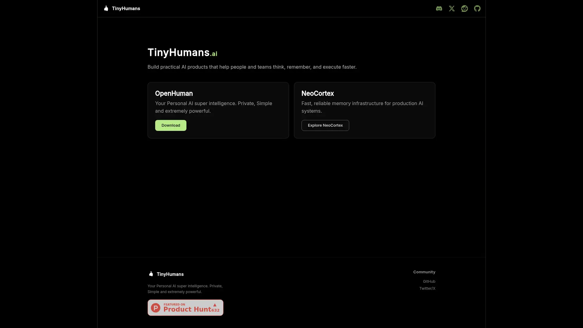 TinyHumans AI screenshot