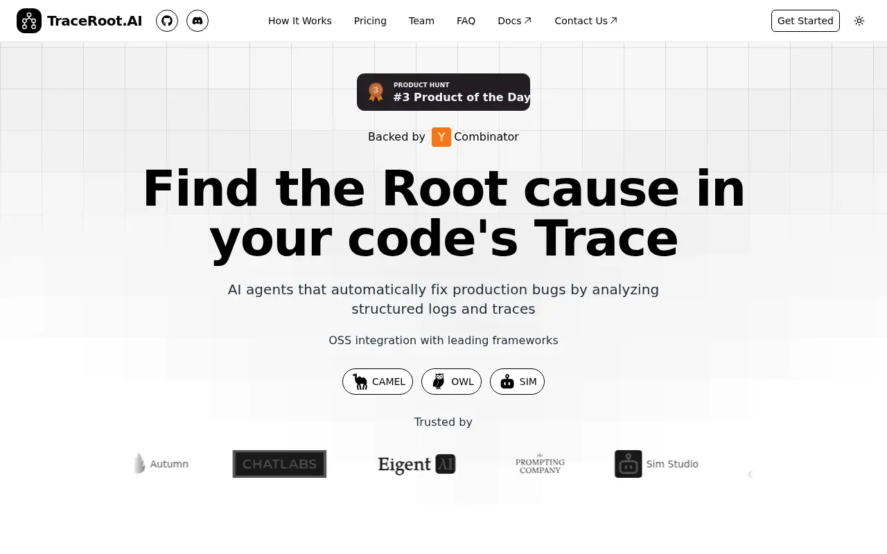 TraceRoot screenshot