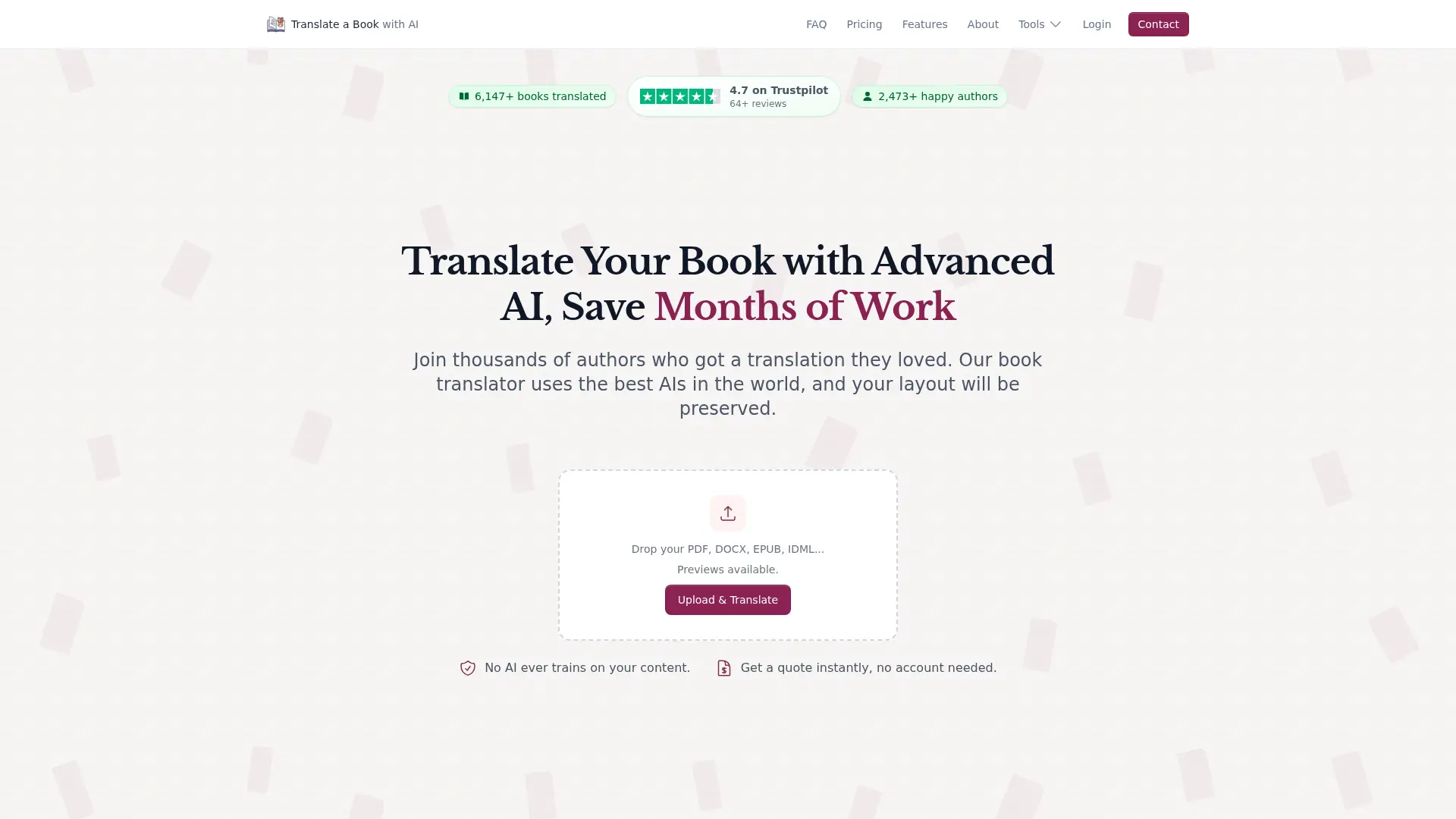 Translate a Book screenshot